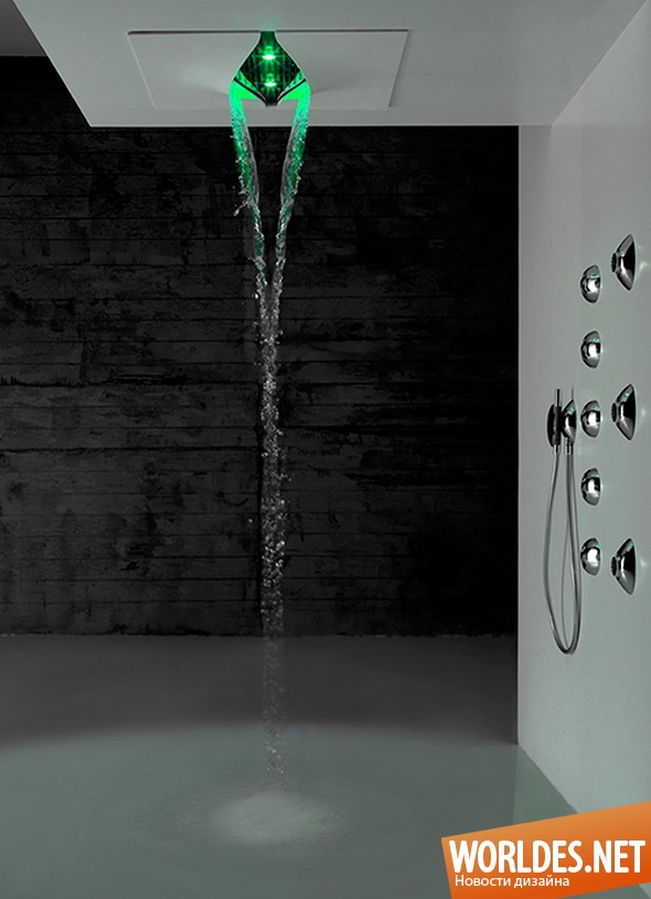 дизайн ванной комнаты, дизайн душа, душ, современный душ, подвесной душ